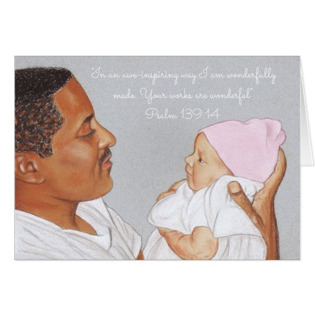 Merveilleusement Made~Scripture~Newborn et papa (Devant Horizontal)