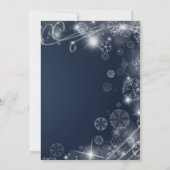 Merveilleux Blue Sparkly Noël Invitation (Dos)