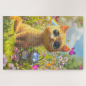 Merveilleux chat et petit robot puzzle (Horizontal)
