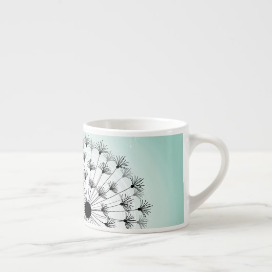 Merveilleux Dandelions bleu Espresso Mug (Droite)