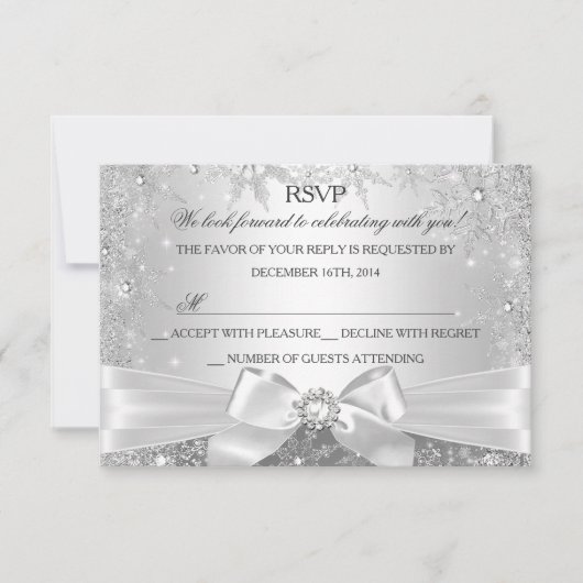 Merveilleux Hiver RSVP Argent (Devant)