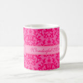 Merveilleux maman damassé chaud rose maman mug (Devant droit)
