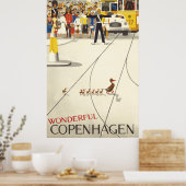 Merveilleux poster Vintage voyage de Copenhague (Cuisine)