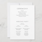 Merveilleux programme de mariage des Fleurs sauvag (Dos)