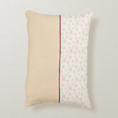 Meryam Monogram Harten Patroon in Perzik en Bourgo Accent Kussen (Achterkant (Verticaal))