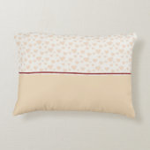 Meryam Monogram Harten Patroon in Perzik en Bourgo Accent Kussen (Achterkant)