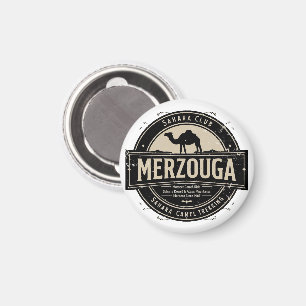 Merzouga Sahara Kameelrit Vintage Badge   Retro M Magneet
