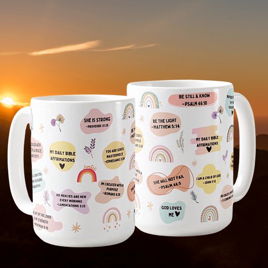 Mes Affirmations Bibliques quotidiennes Mug en cér
