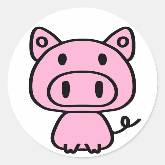 Mes Autocollants Petit Cochonnet Rose (Devant)