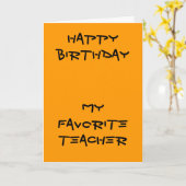 Mes cartes d'anniversaire de professeur préférées (Fleur jaune)