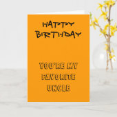 Mes cartes d'anniversaire d'oncle préférées (Fleur jaune)