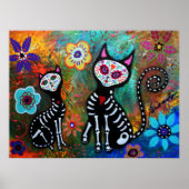 MES CHATS DIA DE LOS MUERTOS POSTERS (Devant)
