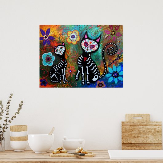 MES CHATS DIA DE LOS MUERTOS POSTERS (Cuisine)