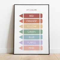 Mes couleurs pédagogiques | Poster de l'école fami