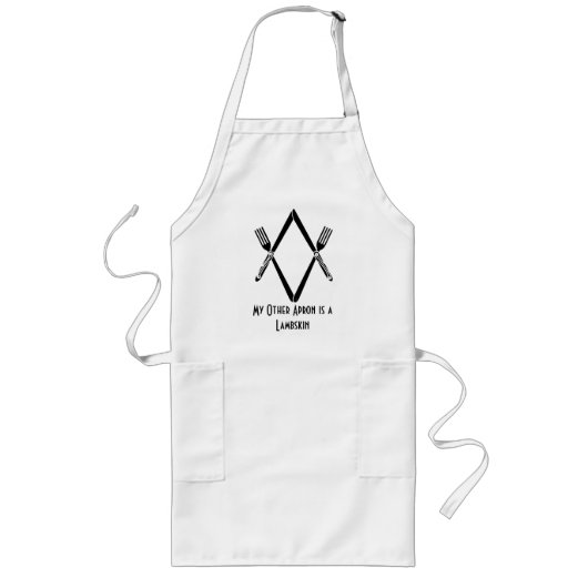 Mes en Fork Degree Apron Lang Schort (Voorkant)