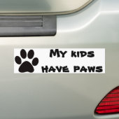 Mes enfants ont des pattes Bumper Sticker (En voiture)
