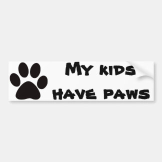 Mes enfants ont des pattes Bumper Sticker
