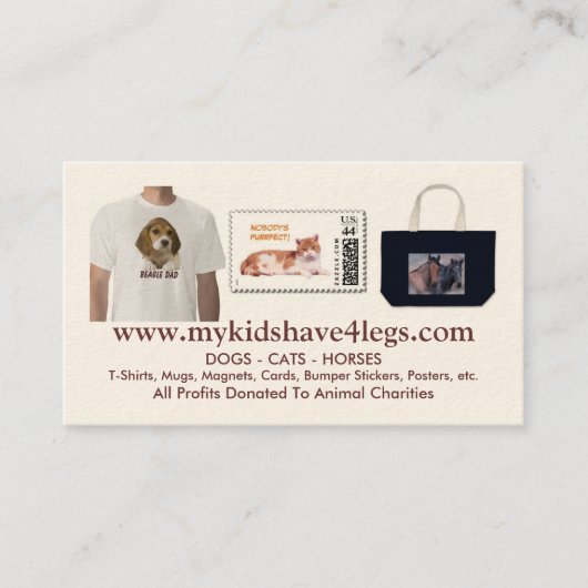 Mes enfants ont le nouveau carte de visite de 4 (Devant)