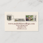 Mes enfants ont le nouveau carte de visite de 4 (Dos)