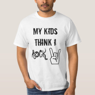 Mes enfants pensent le T-shirt de roche d'I
