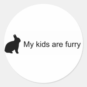Mes Enfants Sont Des Stickers Furry (Bunny)