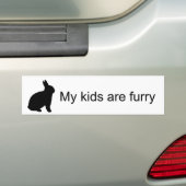 Mes enfants sont Furry (Bunny)Bumper Sticker (En voiture)