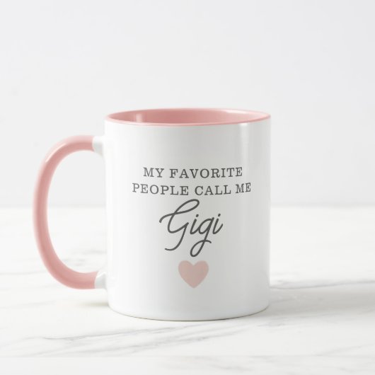 Mes Gens Préférés M'Appelent Gigi Script Mug (Gauche)