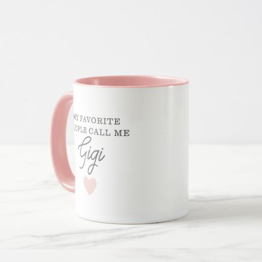 Mes Gens Préférés M'Appelent Gigi Script Mug (Devant gauche)