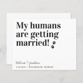 Mes Humains Se Marient Chien Enregistrer Les Carte (Devant / Derrière)