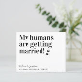 Mes Humains Se Marient Chien Enregistrer Les Carte (Debout devant)
