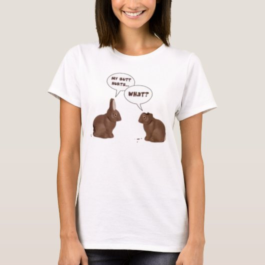 Mes maux de bout - ce qui ? T-shirt drôle de lapin (Devant)