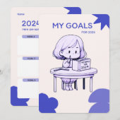 MES OBJECTIFS POUR 2024 CARTES ENFANTS (Devant / Derrière)