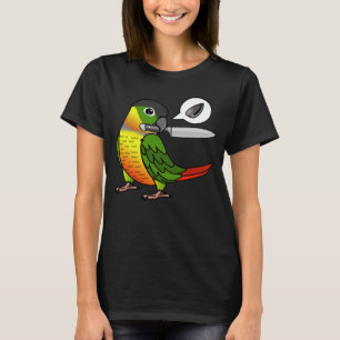 Mes papegaai wil zaden Ik Geel zijdige Groene Chee T-shirt