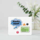 MES PARENTS SONT LAME Bat Bar Mitzvah Réponse Card (Debout devant)