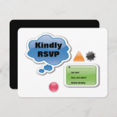 MES PARENTS SONT LAME Bat Bar Mitzvah Réponse Card (Devant / Derrière)