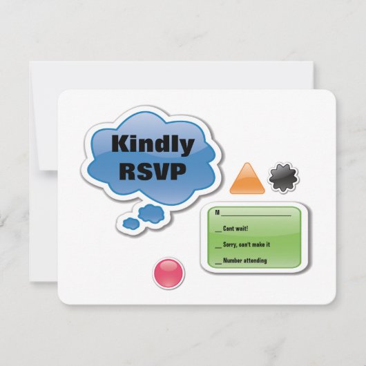 MES PARENTS SONT LAME Bat Bar Mitzvah Réponse Card (Devant)