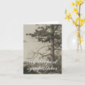 "Mes plus profondes condoléances" Carte de sympath (Fleur jaune)