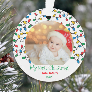 Mes premiers feux de Noël Photo pour bébé