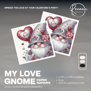 Mes serviettes en papier Gnome de l'amour
