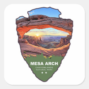 Mesa Arch Canyonlands National Park Pijl Vierkante Sticker