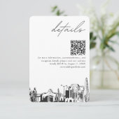 Mesa Arizona bruiloft details QR code klein Informatiekaartje (Staand voorkant)
