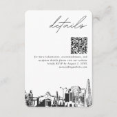 Mesa Arizona bruiloft details QR code klein Informatiekaartje (Voorkant)