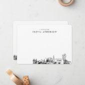 Mesa Arizona Croquis Cartes de notes personnalisée (Devant/Arrière en situation)