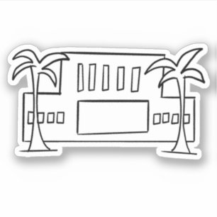 Mesa Arizona LDS tempel eenvoudig omtrekmodel Sticker