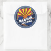 Mesa Arizona vlag barstte rond stickers (Tas)