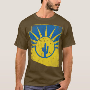 Mesa Arizona Vlaggenkaart Fade T-shirt