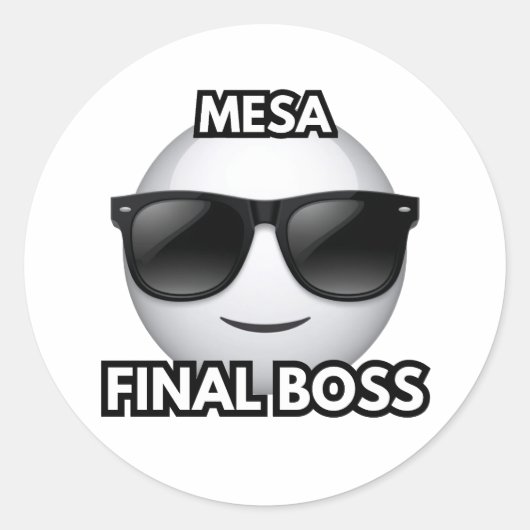 Mesa Boss Final Émoji Autocollant Cool (Devant)