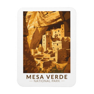 Mesa Verde Nationaal Park Cliff Palace Reiskunst Magneet
