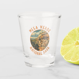 Mesa Verde Nationaal Park Retro Noodcirkel Shot Glas