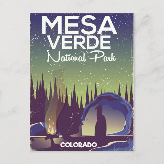 Mesa Verde National Park Camping Reisposter Briefkaart (Voorkant)